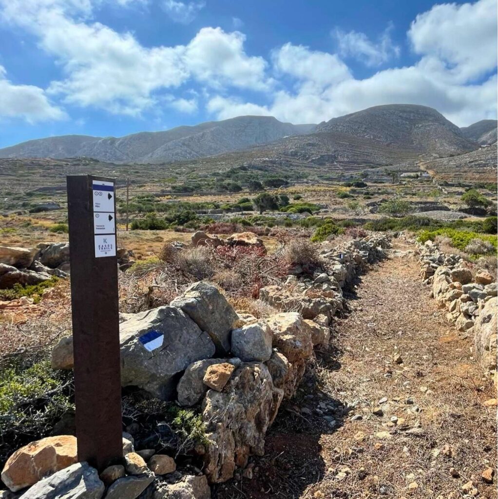 A meticulously restored traditional trail in the Greek islands.