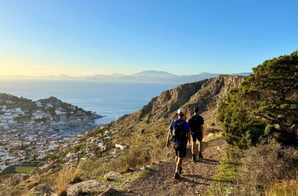 Hiking Poros and Hydra on the traditional old paths of Hydra island on a Selg-Guided Hiking Trip in Greece.
